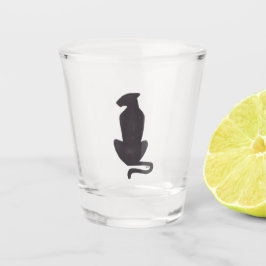 Schwarze Silhouette Schnapsglas