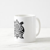 Schwarze Silhouette Snapper Turtle Kaffeetasse (VorderseiteRechts)