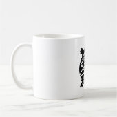 Schwarze Silhouette Snapper Turtle Kaffeetasse (Links)