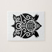 Schwarze Silhouette Snapper Turtle Puzzle (Horizontal)