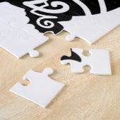 Schwarze Silhouette Snapper Turtle Puzzle (Seite)