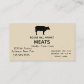 Schwarze Silhouette Visitenkarte (Vorderseite)