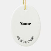 Schwarze Silhouette von Cowboy in Profile Ornament (Hinten)