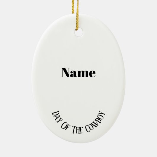 Schwarze Silhouette von Cowboy in Profile Ornament (Hinten)