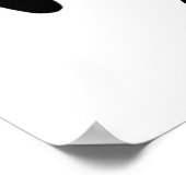 Schwarze Silhouette weiblicher Runner Poster (Ecke)
