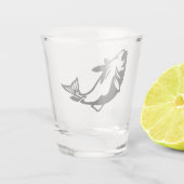 Schwarze Silhouette zeichnend Schnapsglas (Rückseite)