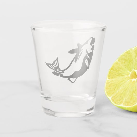 Schwarze Silhouette zeichnend Schnapsglas (Rückseite)