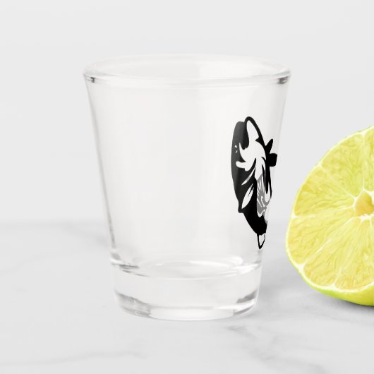 Schwarze Silhouette zeichnend Schnapsglas (Links)