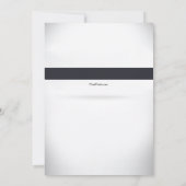 Schwarze Silk Bogen-Krawatten-Einladung Einladung (Rückseite)