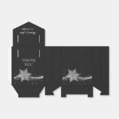 Schwarze Silver Snowflakes Winter Hochzeitsvorgesc Geschenkschachtel (Ungefaltet)