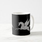 SCHWARZE SILVER SPARKLE UNICORLE TASSE (VorderseiteRechts)