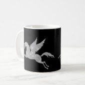 SCHWARZE SILVER SPARKLE UNICORLE TASSE (Vorderseite Links)