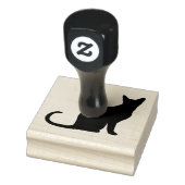 Schwarze Sitting Cat-Silhouette Gummistempel (Stempel)