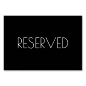 Schwarze Sitzkarte auf beiden Seiten Tischnummer (Rückseite)