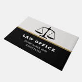 Schwarze Skala Fußmatte (Schrägansicht)