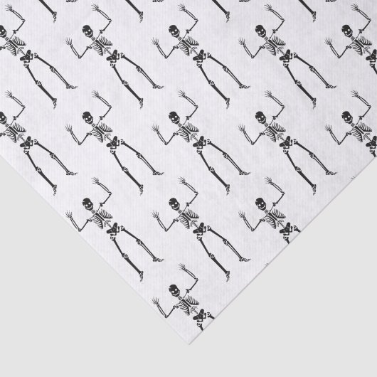 Schwarze Skeleton Silhouette Seidenpapier (Ausschnitt)