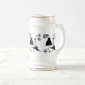 Schwarze Skidesigns & Wintermotive Bierglas (VorderseiteRechts)