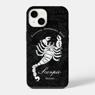 Schwarze Skorpion-Sternzeichen-Astrologie-Persönli iPhone 14 Hülle