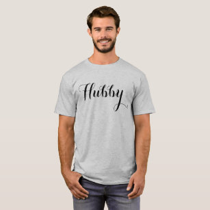 Schwarze Skript-Art des Hubby-Shirt-  T-Shirt