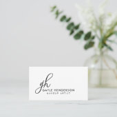 Schwarze Skript-Sozial-Symbole QR-Code-Monogramm-M Visitenkarte (Stehend Vorderseite)