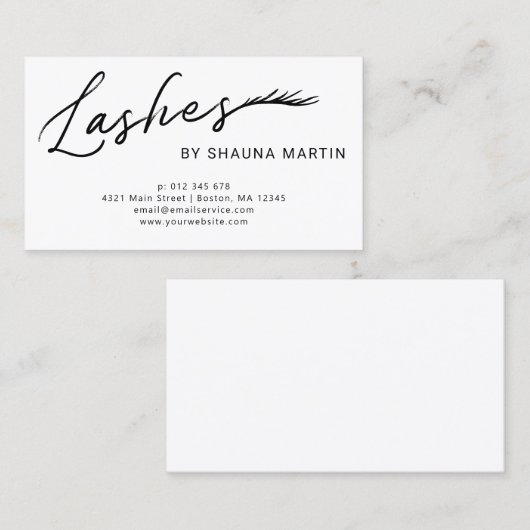 Schwarze Skript-u. Goldpeitschen Visitenkarte (Vorne/Hinten)