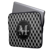 Schwarze Skriptkuben Personalisiert Laptopschutzhülle (Vorderseite Links)