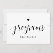 Schwarze Skriptprogramme Bitte ein Zeichen nehmen (Vorderseite)