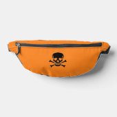 Schwarze Skull-Taillentasche orange Bauchtasche (Ablage )