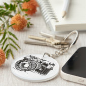 Schwarze SLR-Fotografie Schlüsselanhänger (Vorderseite rechts)