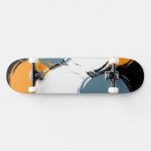 Schwarze Smaragd Orange Fusion Skateboard Deck (Horizontal)