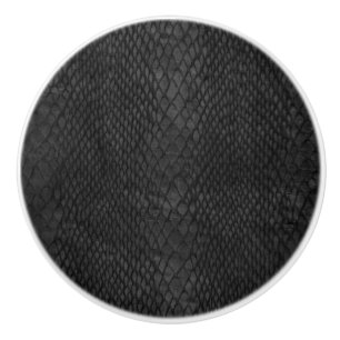 Schwarze Snakeskin Druckknopf Keramik Keramikknauf