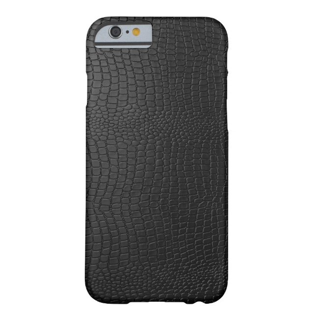 Schwarze Snakeskin Imitate Ledermuster Aussehen Case-Mate iPhone Hülle (Rückseite)