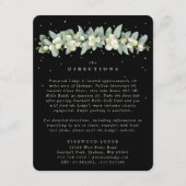 Schwarze Snowberry+Eukalyptus Garland Richtungen Begleitkarte (Vorderseite)