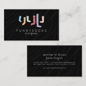Schwarze Socken Visitenkarte (Vorne/Hinten)