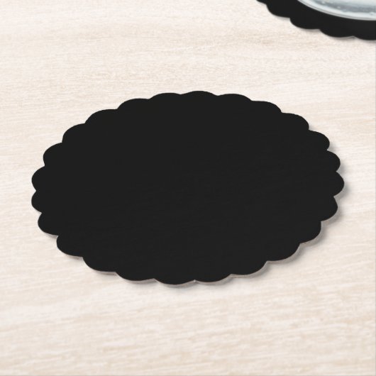 Schwarze Solid-Farbe Untersetzer (angewinkelt)