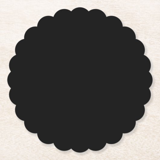 Schwarze Solid-Farbe Untersetzer (Vorderseite)