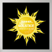 Schwarze Sommersonne der längste Tag des Jahres Poster (Vorne)