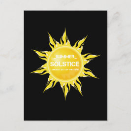 Schwarze Sommersonne der längste Tag des Jahres Postkarte