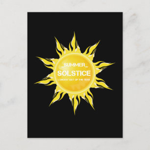 Schwarze Sommersonne der längste Tag des Jahres Postkarte