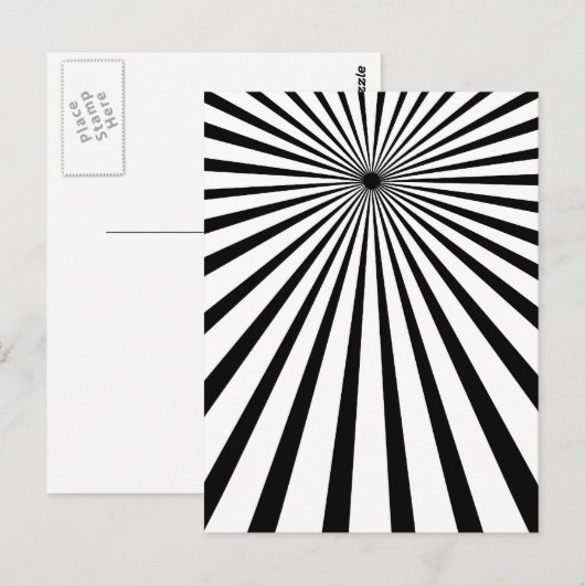 Schwarze Sonne Postkarte (Vorne/Hinten)