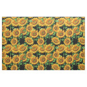 Schwarze Sonnenblume Blütencotattecore Muster Text Stoff (Fat Quarter (45,7 x 55,9 cm))