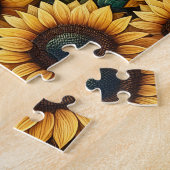 Schwarze Sonnenblumen des Pferdes Puzzle (Seite)