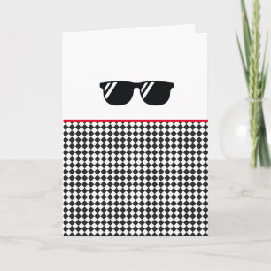 Schwarze Sonnenbrille Checkerboard Custom Sports F Karte