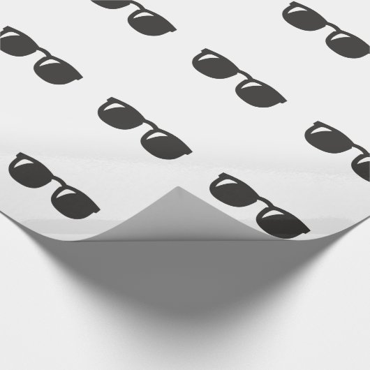 Schwarze Sonnenbrille Geschenkpapier (Ecke)