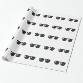 Schwarze Sonnenbrille Geschenkpapier (Ungerollt)