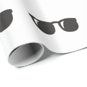 Schwarze Sonnenbrille Geschenkpapier (Rolleneckpunkt)