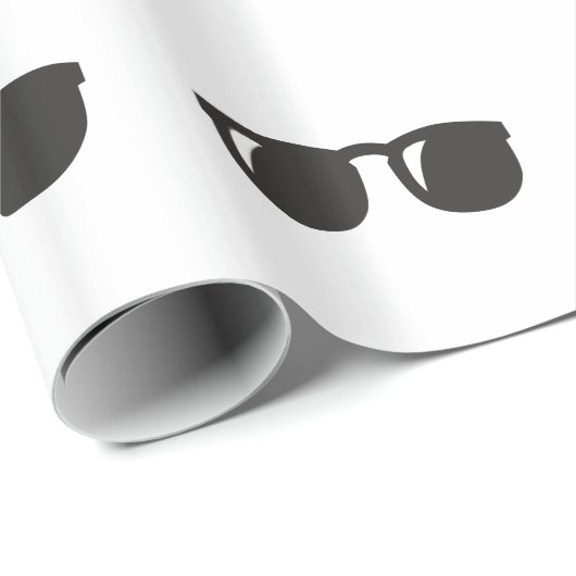 Schwarze Sonnenbrille Geschenkpapier (Rolleneckpunkt)