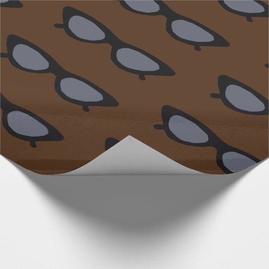 Schwarze Sonnenbrille Geschenkpapier (Ecke)