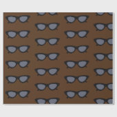 Schwarze Sonnenbrille Geschenkpapier (Flach)