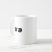 Schwarze Sonnenbrille Kaffeetasse (Vorderseite Links)